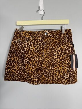 iris Leopard Print Mini Skirt - Brown and Tan